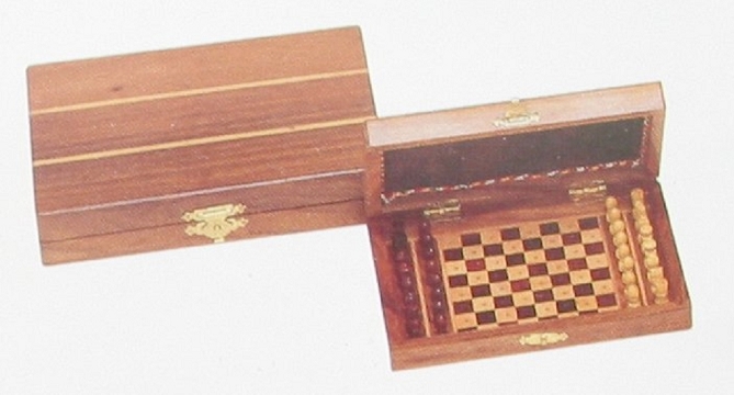 10-3807 Travel Chess - Wood Rectangular [7in. x 5in.]