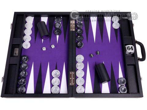 21-inch Tournament Backgammon Set by Wycliffe Brothers – Black