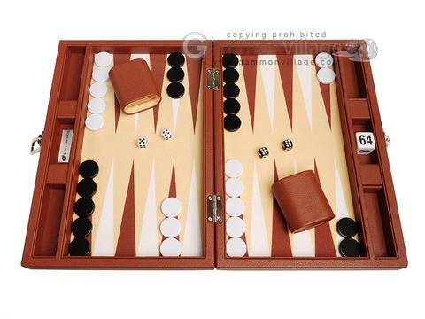 13-inch Premium Backgammon Set - Desert Brown