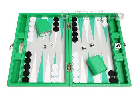 13-inch Premium Backgammon Set - Green