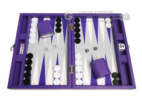 13-inch Premium Backgammon Set - Purple