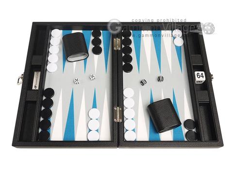 XL Deluxe Set de backgammon en bois Elegance au format 48 x 47,5 cm 
