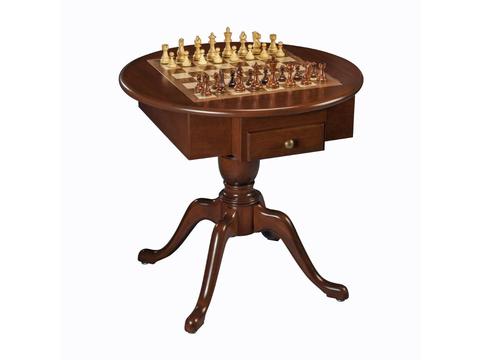 Round Chess/ Checkers/ Backgammon Table [31 1/2in.] - Made in USA