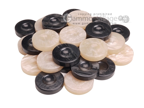 30 Βeech Wood Backgammon Checkers Chips 36mm 1.4 Inches High