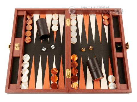 Premium fait main en bois Dames et backgammon Set incrusté de nacre suprême