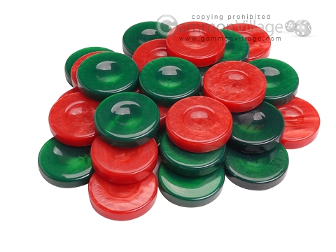 30 Βeech Wood Backgammon Checkers Chips 36mm 1.4 Inches High Quality 