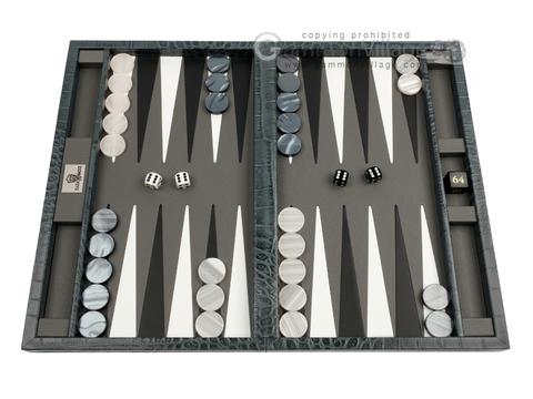 Zaza & Sacci® Backgammon Set - Model ZS-222 - Travel - Grey