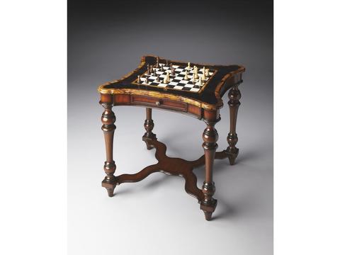 Butler Specialty Game Table - Mahogany/Pen-Shell Inlays