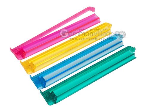 Modern Pushers - Rack & Pusher Combined -<br>Acrylic - Colored Clear - Set of 4