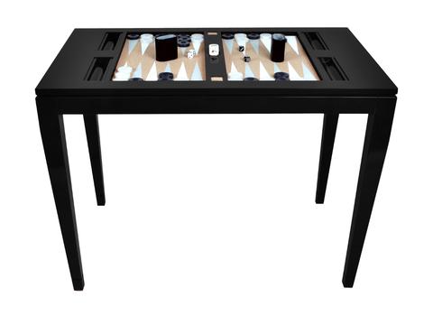 Lacquered Backgammon Table - Black