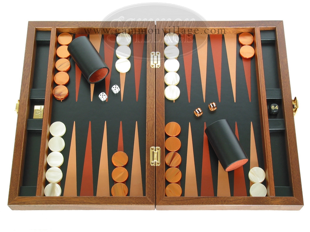 New Mahogany Backgammon Set Back Gammon Board Backgammon Pieces Dice Full Sets 