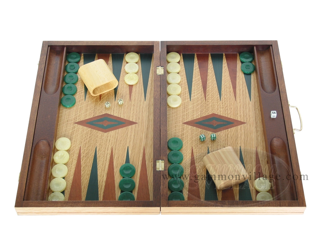 23" Large Classic Backgammon Set Beech Wood Folding Case Hand-carved Dragon 