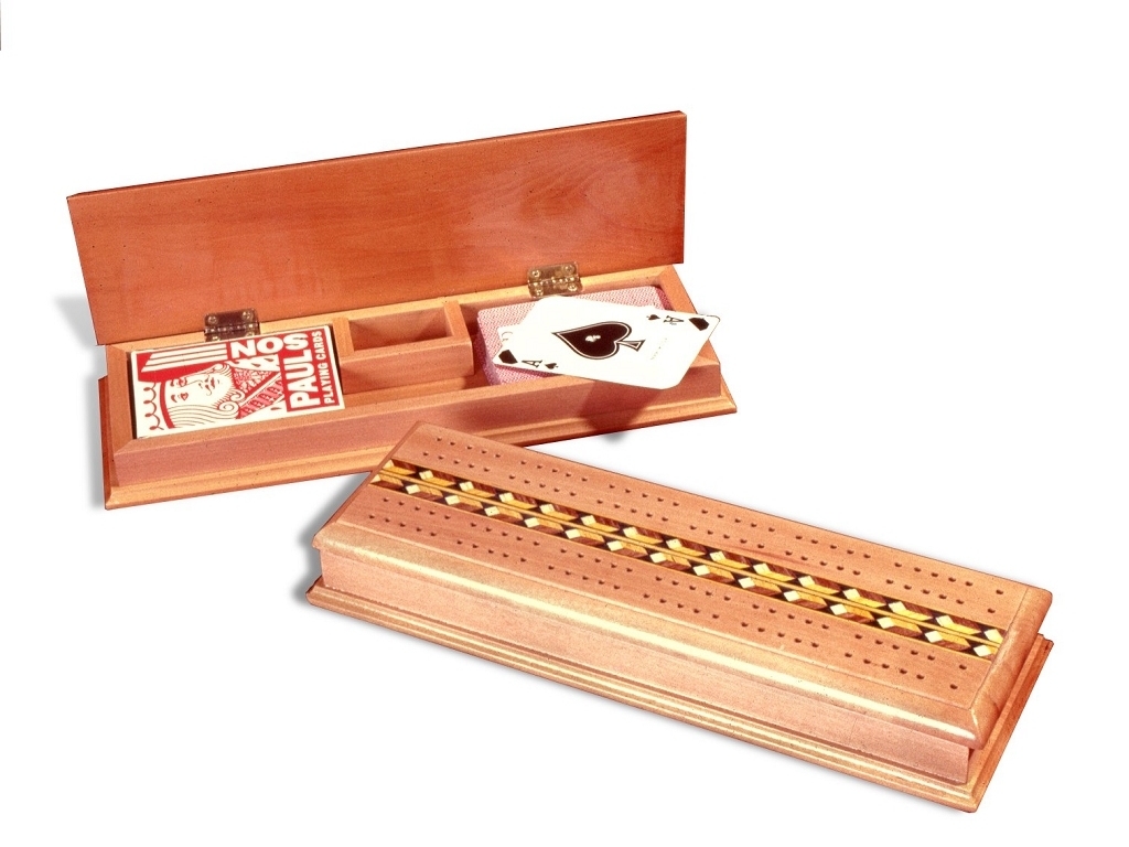Cribbage Board and Card Box Combo Cards Not Included