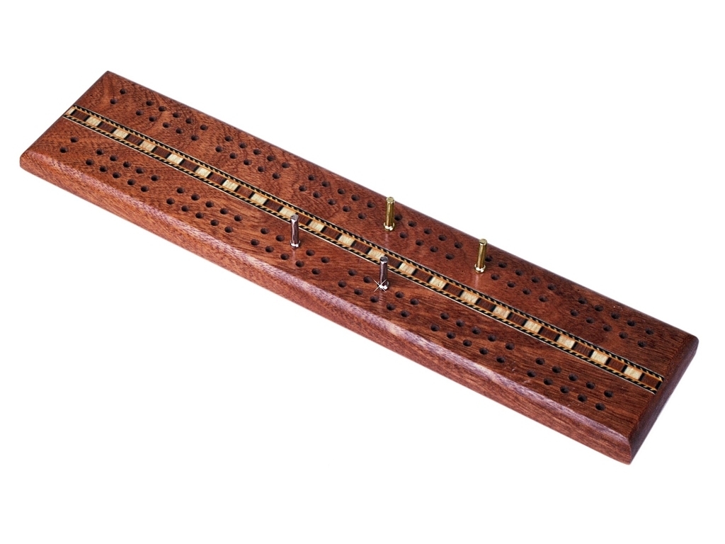Wooden Double Track Cribbage Travel Cribbage Board