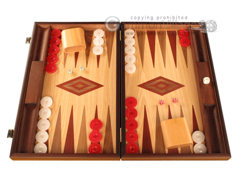 Schach & Backgammon Spiele-Kombo Large Classic Style • MANOPOULOS