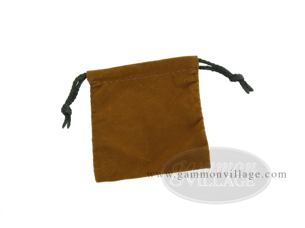 Deluxe Brown Felt Dice Bag (4 in. x 5 in.)
