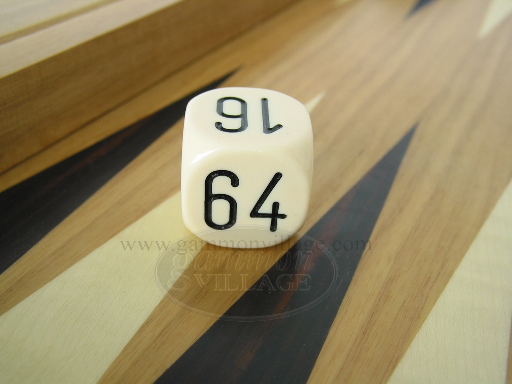 13/16inch White Backgammon Doubling Cube Rounded Corners