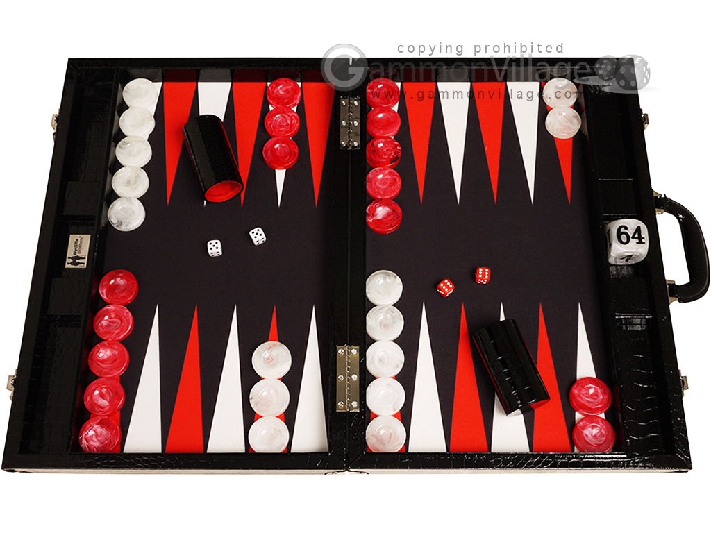 21" COOB *YIN-YANG* Luxury Wooden Leather Backgammon Tournament Board
