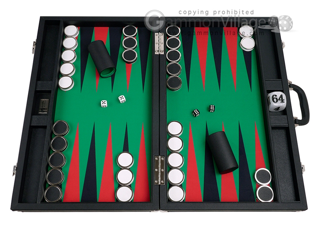 Case Noir Rouge Champ Wycliffe Brothers 21" tournoi de Backgammon Set 