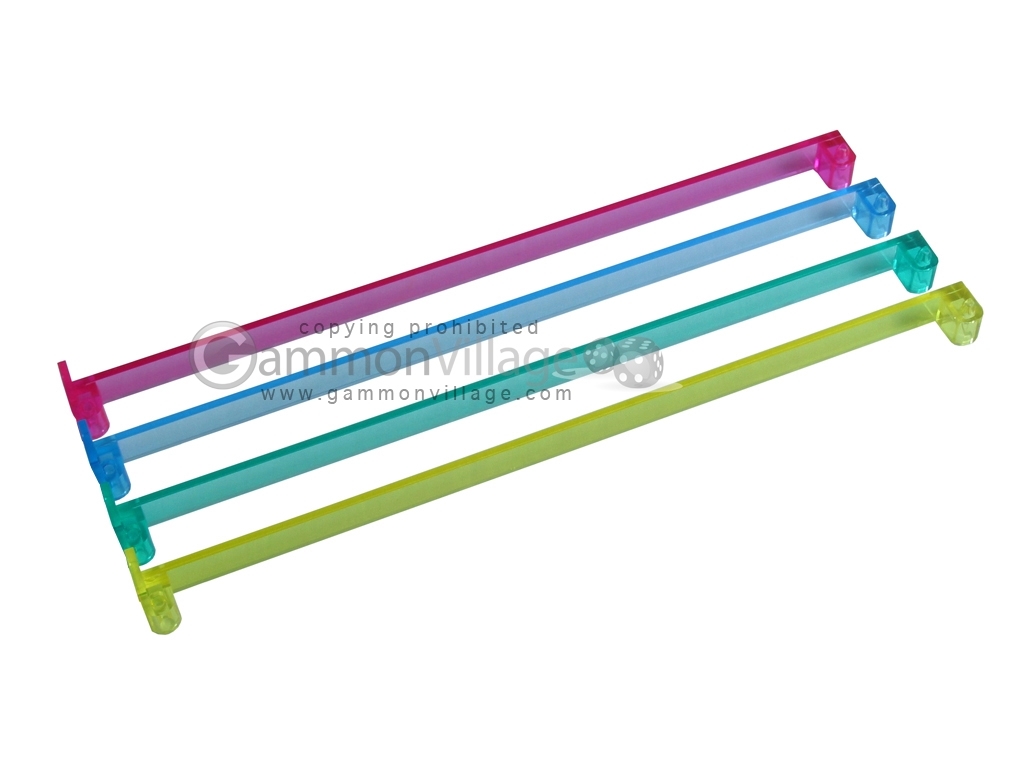 Mah Jong Pushers -- Acrylic - Colored Clear - Set of 4
