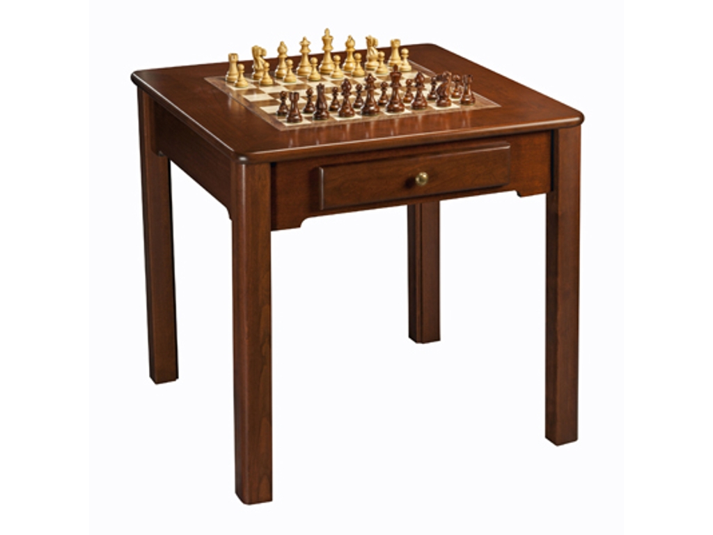 Chess/Checker/Backgammon Game Table - Solid Cherry Wood - Staunton