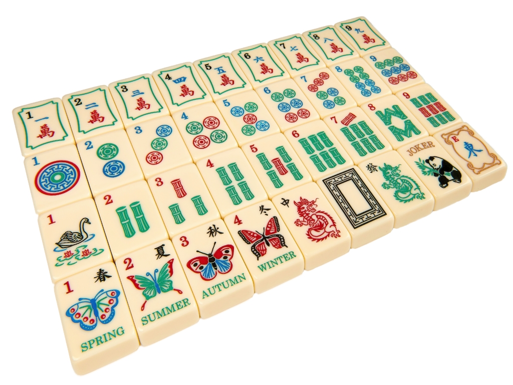 Mahjong Game Board Set - Mahjong Tiles Mini Size,Travel Mah Jong