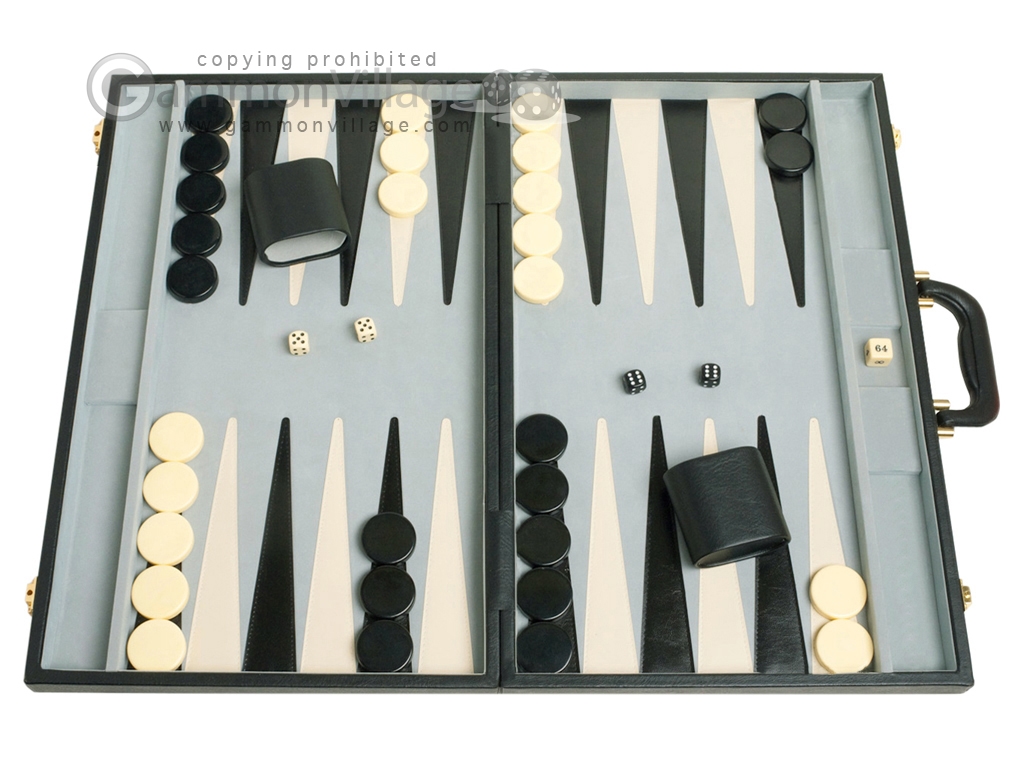 21" COOB *YIN-YANG* Luxury Wooden Leather Backgammon Tournament Board