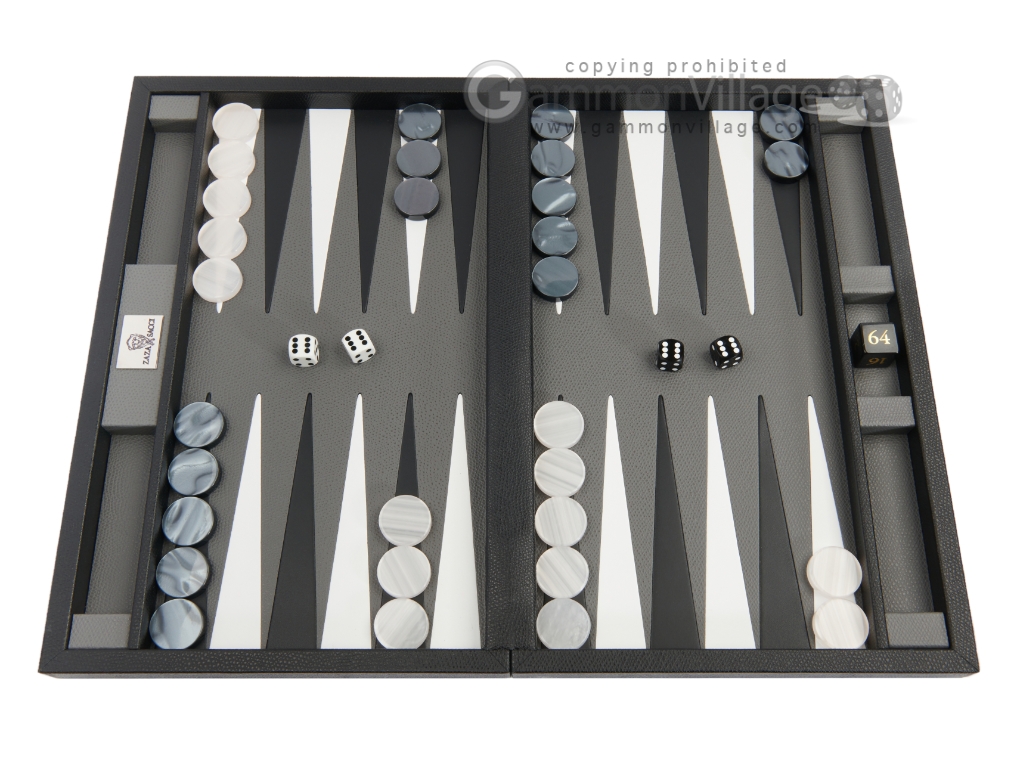 Zaza & Sacci® Backgammon Set - Model ZS-222 - Travel - Black