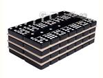 Silverman & Co. Double 9 Large Black Domino Set - Red Case