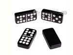 Silverman & Co. Double 9 Large Black Domino Set - Red Case