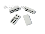 Double 6 Dominoes Set - White Croco Case