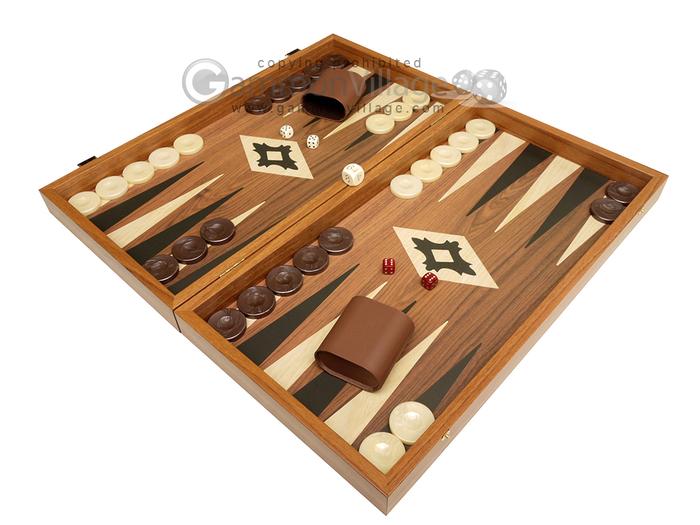 Offers Wooden Backgammon Set | Walnut Wood| Medium Size | Wooden Handmade Greek Tavli | Special Wooden Gifts