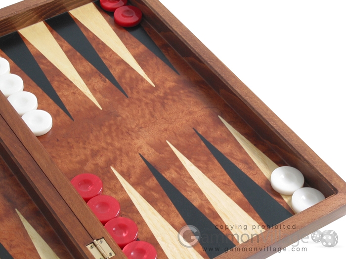 A  NEW Rosewood Maplewood Backgammon Set Size 6" x 4" 