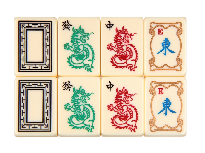 Mahjong Set Regular/ Standard Sized (Ivory) (2.7 x 3.5 x 2cm)