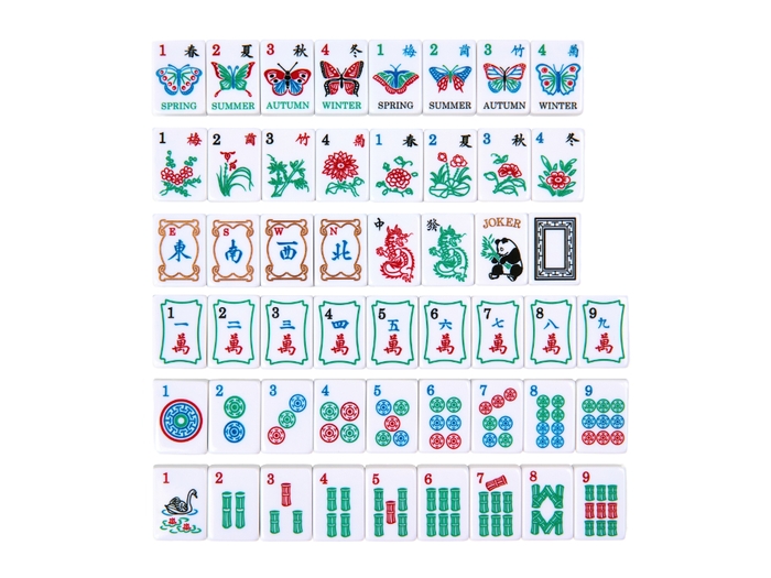 Linda Li Mahjong Set - White Tiles - Black Poppy Soft Bag –  American-Wholesaler Inc.
