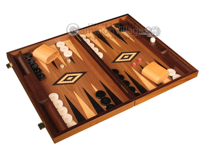 Schach & Backgammon Spiele-Kombo Large Classic Style • MANOPOULOS