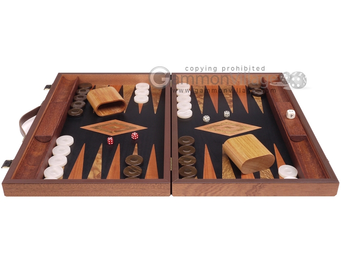 Laurel Backgammon Set Large Black FieldClassic Board Game 
