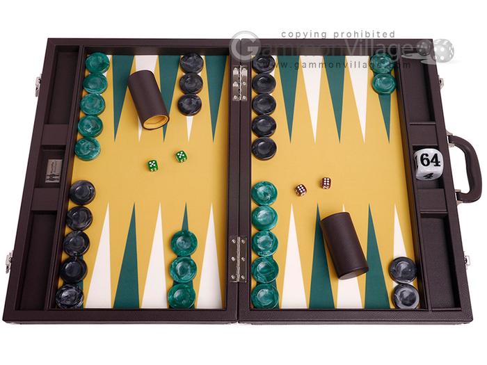 Wycliffe Brothers 21” Tournament Backgammon Set Black Case with Purple Field Masters Edition 並行輸入品