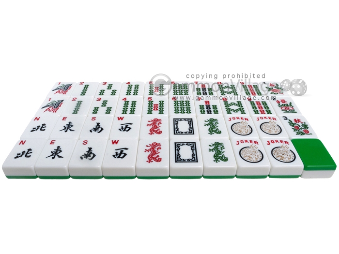 Mah Jong Tiles - Artisan Series - Engraved - White - 166 Tiles