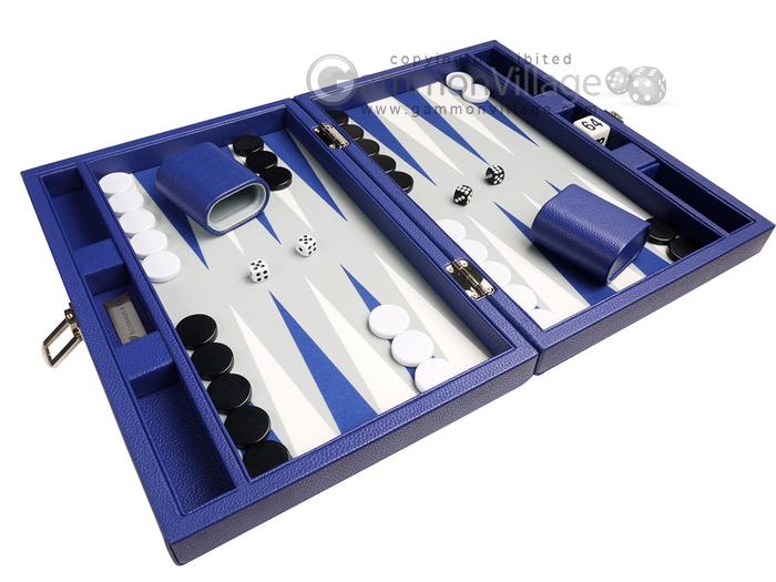 13-inch Premium Backgammon Set - Indigo Blue