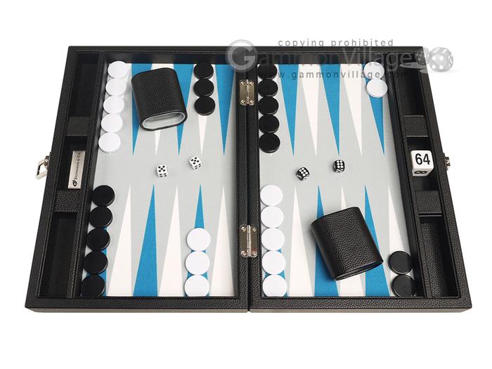 Backgammon Games Dark Brown Board 13-inch Premium Travel Backgammon Set 