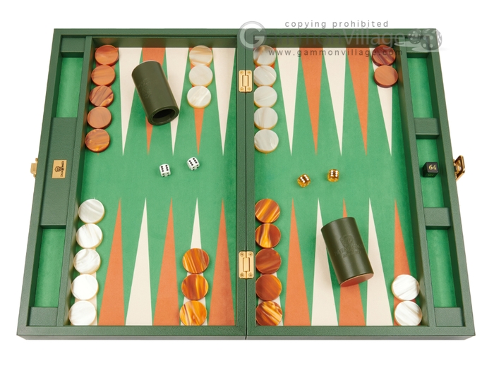 通常在庫品 Deluxe Backgammon Set Board Game (Green 18