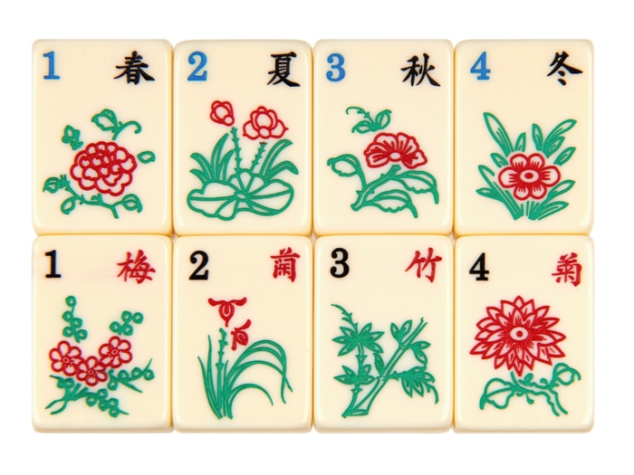 Mah Jong Tiles - Artisan Series - Engraved - Ivory - 166 Tiles