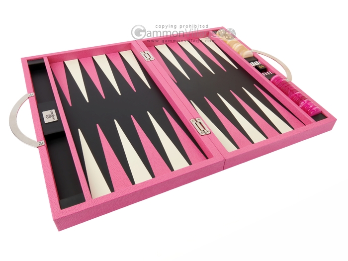  Luxury Leather Backgammon Set - Board Game (15 Travel Attache  Case) - Zaza & Sacci, Model ZS-242 - Blue : Toys & Games